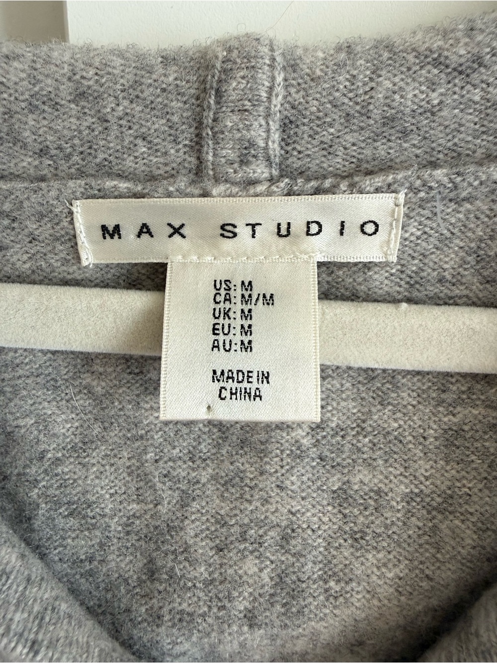 Max Studio Cashmere Hoodie Sweater Gray M - Picture 3 of 7